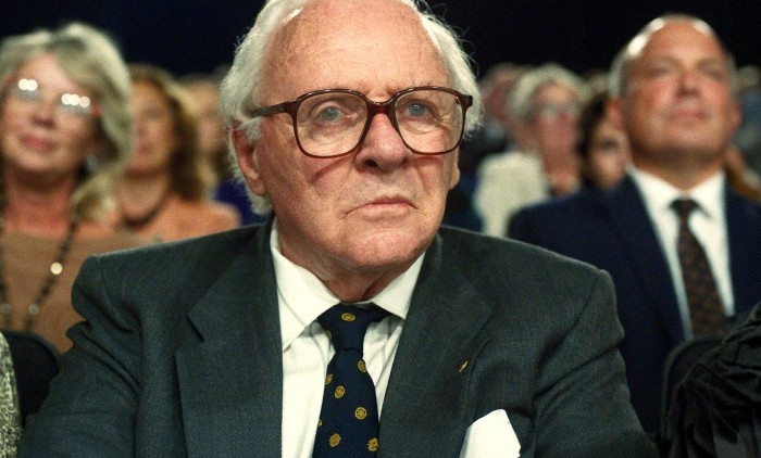 One Life banner showing Anthony Hopkins in his lead role as Nicholas Winton