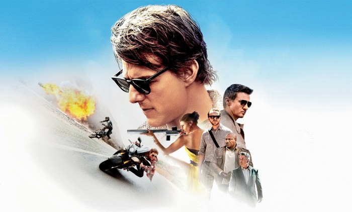 Promotional image for Mission: Impossible – Rogue Nation (2015) shows Tom Cruise as Ethan Hunt