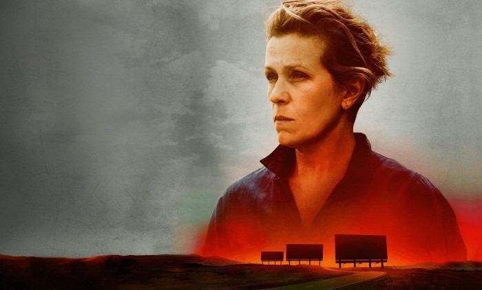 Frances McDormand in promotional image for Three Billboards Outside Ebbing Missouri