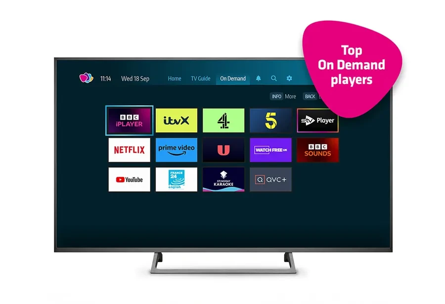 Freesat Recordable 4K TV Box - On demand players