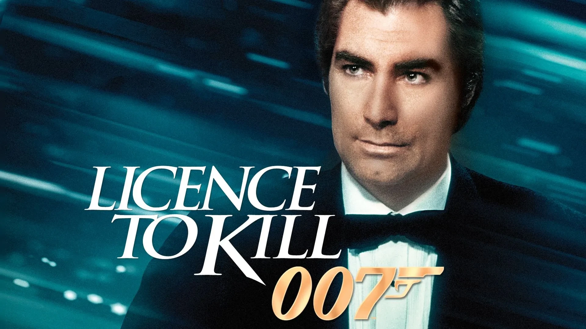 Timothy Dalton as James Bond with text that reads Licence to Kill 007