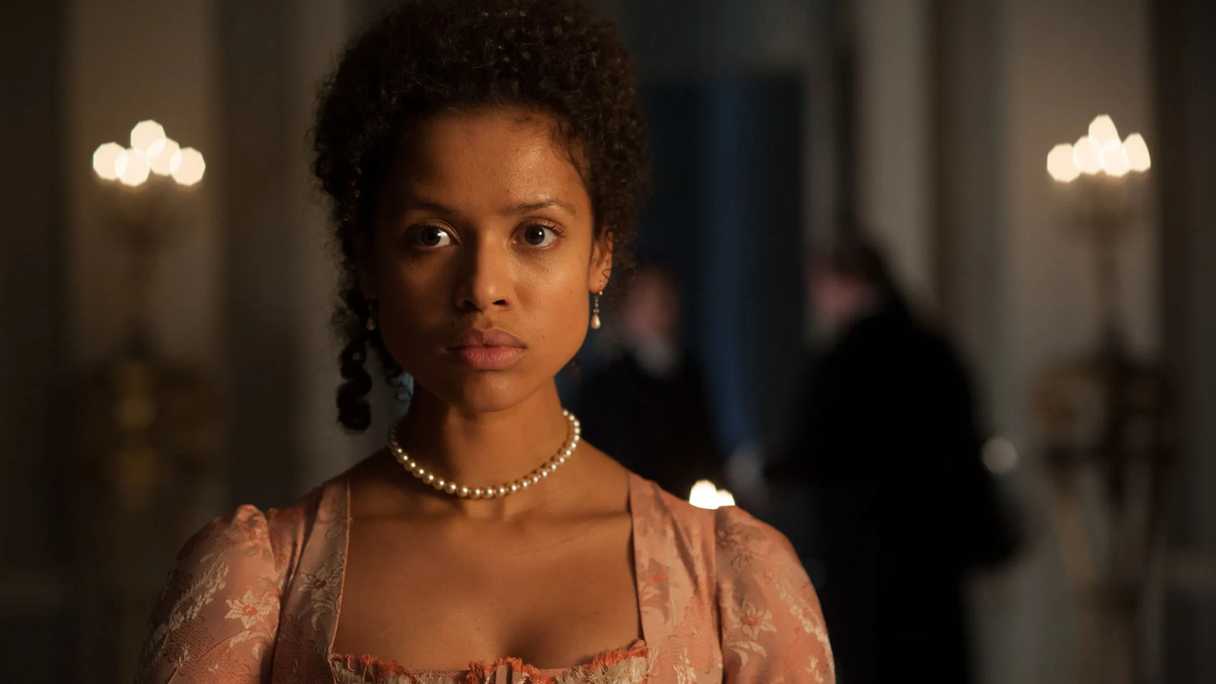 A film still from the 2013 period drama Belle, featuring Gugu Mbatha-Raw as Dido Elizabeth Belle