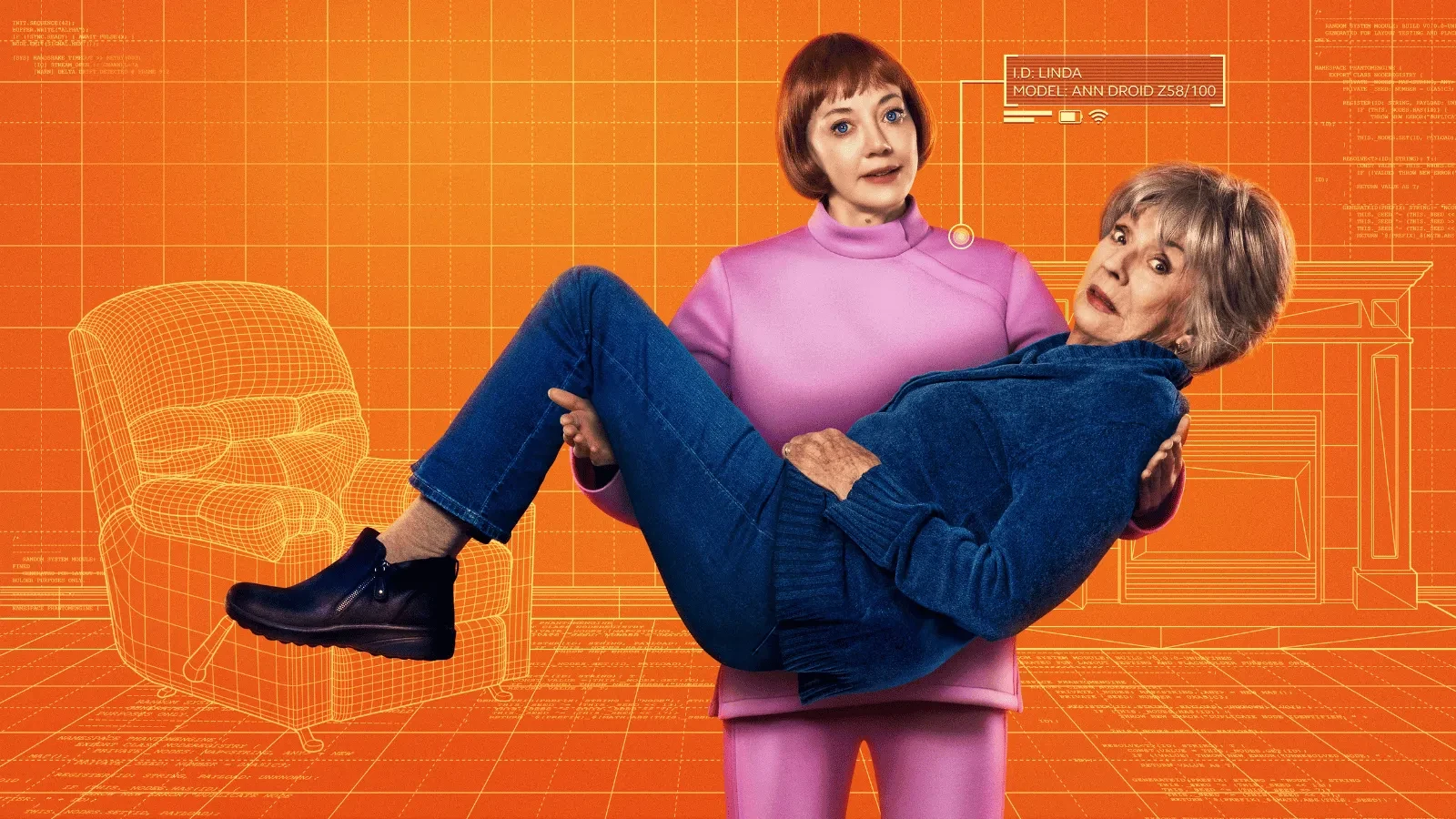 Promotional image for Ann Droid shows Diane Morgan and Sue Johnston