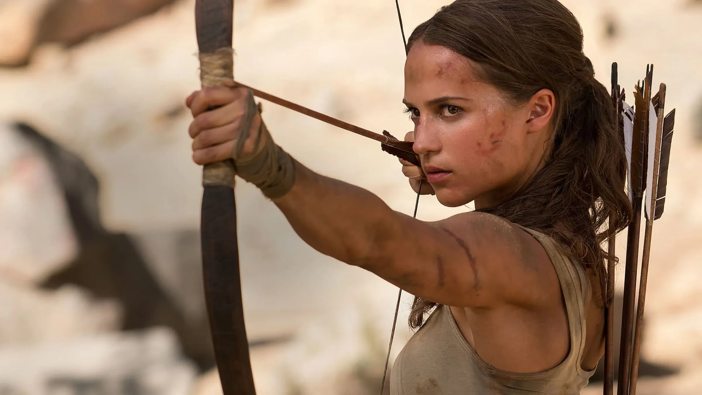 Alicia Vikander as Lara Croft in Tomb Raider